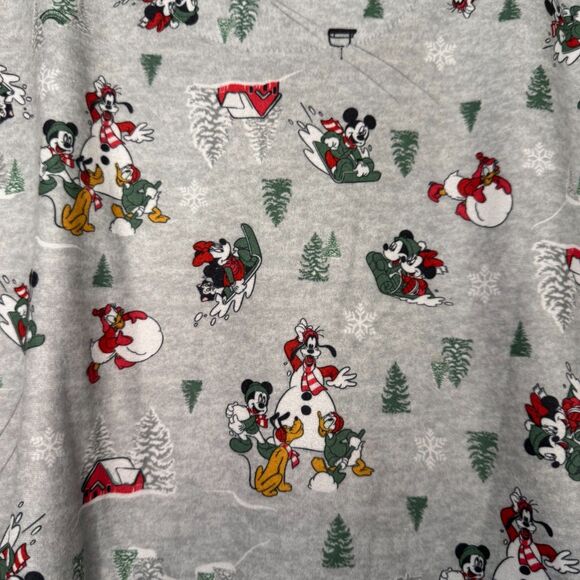 Disney women's size small medium Christmas Mickey Mouse flannel pajama pj set - Picture 10 of 13